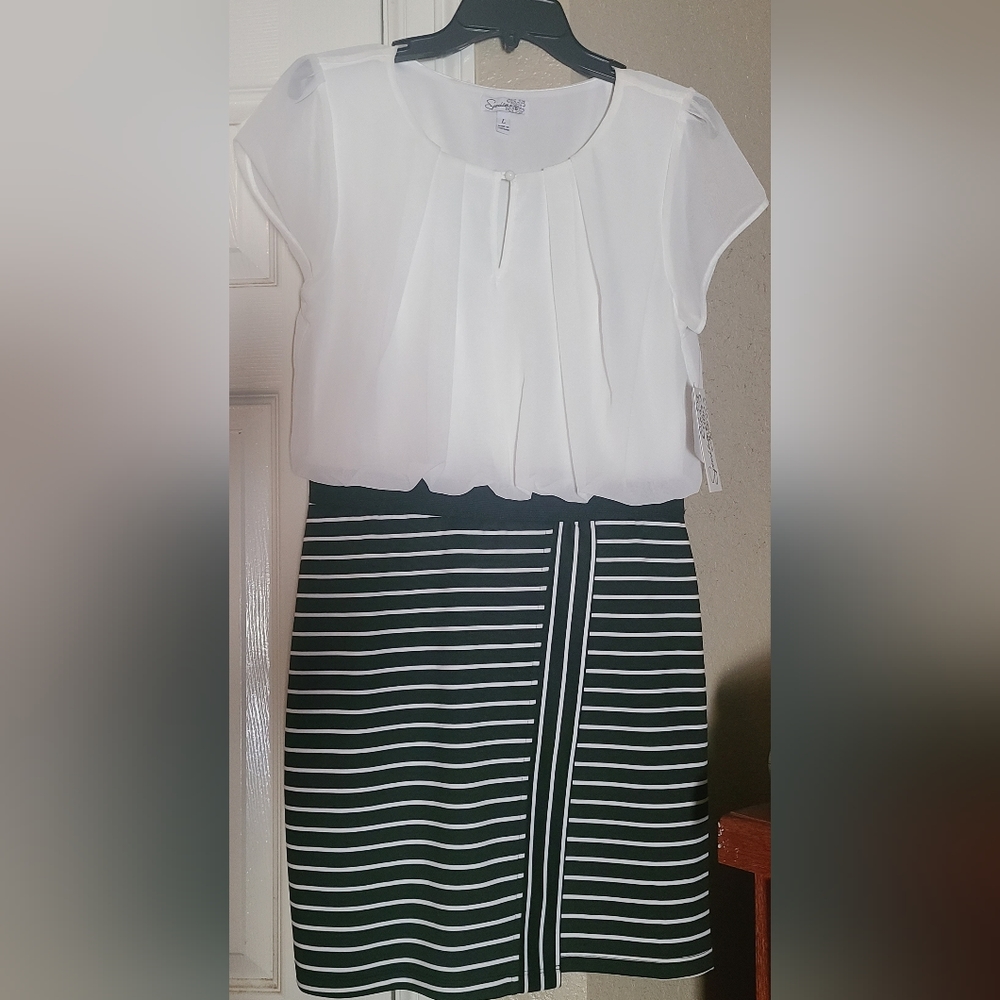 Brand New Speechless Black & White Dress